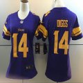 Women Minnesota Vikings #14 Stefon Diggs Nike Purple Color Rush Limited Jersey