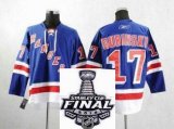 2014 stanley cup Brandon Dubinsky #17 New York Rangers nhl Blue Jerseys