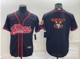 Nike San Francisco 49ers blank black baseball jerseys Joint name-BD 01