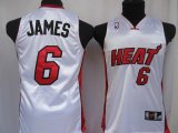 Miami Heat 6 LeBron James white jerseys