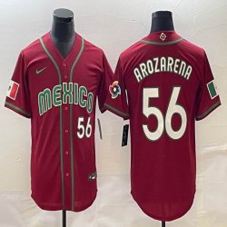 2023 World Cup Mexico #56 Randy Arozarena red majestic baseball jerseys 11