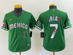 Women 2023 World Cup Mexico #7 Julio Urias green majestic baseball jerseys 27