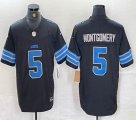 Nike Detroit Lions #5 David Montgomery black Color Rush Limited Jersey