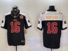 Nike San Francisco 49ers #16 Joe Montana black white Nike Vapor F.U.S.E. Limited Jersey 04