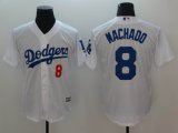 Los Angeles Dodgers #8 Manny Machado white majestic Baseball Jerseys