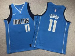 Youth Nike Dallas Mavericks #11 Kyrie Irving blue nba jersey -XD