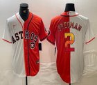 Nike Houston Astros #2 Alex Bregman orange white splits basebsll jerseys