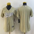 Women New Nike Los Angeles Dodgers beige throwback majestic baseball jerseys