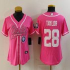 Women Nike Indianapolis Colts #28 Jonathan Taylor pink women baseball jerseys Joint name-BD