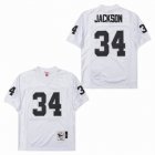 Oakland Raiders #34 Bo Jackson White throwback NFL Jerseys-SG