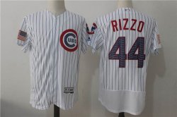 Chicago Cubs Anthony Rizzo #44 white Flexbase Authentic Collection Jersey Stars font