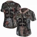 Women Washington Redskins #25 Thompson nike Camo Color Rush Limited Jersey