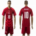 2016 Czech Republic team ROSICKY #10 red soccer jersey home