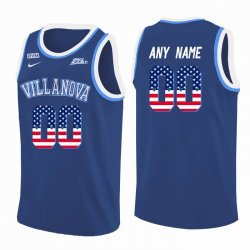 Custom Villanova Wildcats blue college basketball jerseys