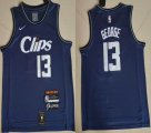 Nike Los Angeles Clippers #13 Paul George blue NBA jerseys city version