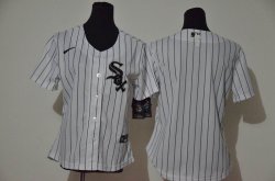 Women Nike Chicago White Sox blank white majestic baseball jerseys-WL