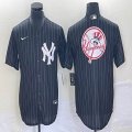 Nike New York Yankees blank black throwback majestic baseball Jerseys-BD