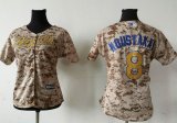 2016 New Kansas City Royals #8 Mike Moustakas Camo Womens Stitched Baseball Jersey