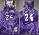 Nike Los Angeless Lakers #24 Kobe Bryant purple throwback NBA Basketball jersey-XD