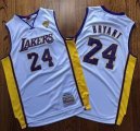 Los Angeles Lakers #24 Kobe Bryant white throwback basketball jersey-LC