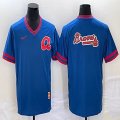 Nike Atlanta Braves blank blue majestic baseball MLB Jerseys 03