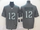 Nike Green Bay Packers #12 Aaron Rodgers gray fashion NFL Color Rush Limited Jerse