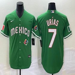 2023 World Cup Mexico #7 Julio Urias green majestic baseball jerseys 29