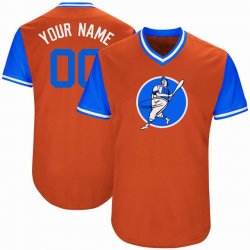 Custom Houston Astros orange blue baseball jerseys