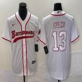 Nike Buccaneers #13 Mike Evans white baseball Jersey Joint name-BD