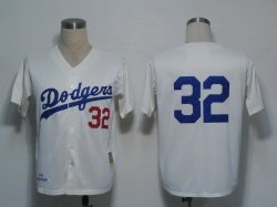 MLB Jerseys Los Angeles Dodgers 32 Koufax Cream M&N 1958