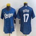 Youth Dodgers #17 Shohei Ohtani Nike blue majestic baseball Jersey -BD 02