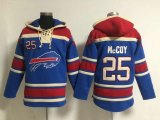 Buffalo Bills #25 LeSean McCoy Blue red nfl Hooded Sweatshirt