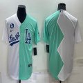 Nike Los Angeles Dodgers blank green white splits majestic baseball Jerseys-BD