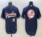 Nike New York Yankees blank blue MLB baseball Jersey Joint name -BD 07