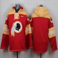 Custom Nike Washington Redskins blank red yellow nfl Hooded Sweatshirt