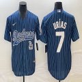 Nike Los Angeles Dodgers #7 Julio Urias blue majestic baseball Jerseys Joint name -BD 05