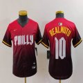 Youth Nike Philadelphia Phillies #10 J.T. Realmuto red majestic baseball jersey city version