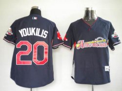 Boston Red Sox Youkilis 20# black mlb jersey