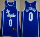 Nike Los Angeles Lakers #0 Russell Westbrook blue NBA basketball Jersey-XD