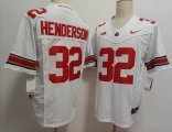 Ohio State Buckeyes #32 Treveyon Henderson white NCAA college jerseys-XST