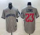 Nike Minnesota Twins #23 Royce Lewis beige majestic baseball jerseys-BD 04