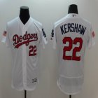 2016 Los Angeles Dodgers #22 Clayton Kershaw white Flexbase Authentic Collection Jersey(1)