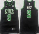 Jordan logo Boston Celtics #9 Derrick White black nba basketball jerseys