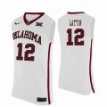 Custom Oklahoma Sooners #12 Khadeem Lattin College Basketball Jersey - white