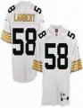 Pittsburgh Steelers 58# Jack Lambert Throwback White Jersey