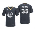 Golden State Warriors #35 Kevin Durant black nba shorts sleeves jersey