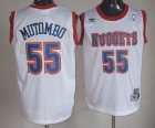 Denver Nuggets 55# Dikembe Mutombo white nba Jerseys