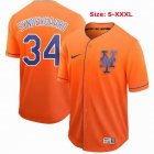 Nike New York Mets 34# Noah Syndergaard orange drift baseball jersey