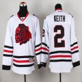 2015 Reebok Chicago Blackhawks Duncan Keith 2# white nhl hockey Jersey