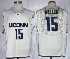 Uconn Huskies Kemba Walker 15 College Basketball Jerseys - White